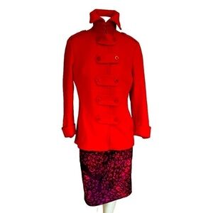 Moschino red pea coat